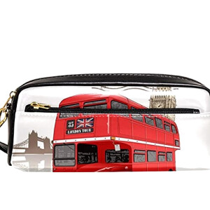 Trousse Londres vintage british tour london bus rouge 21x5 cm